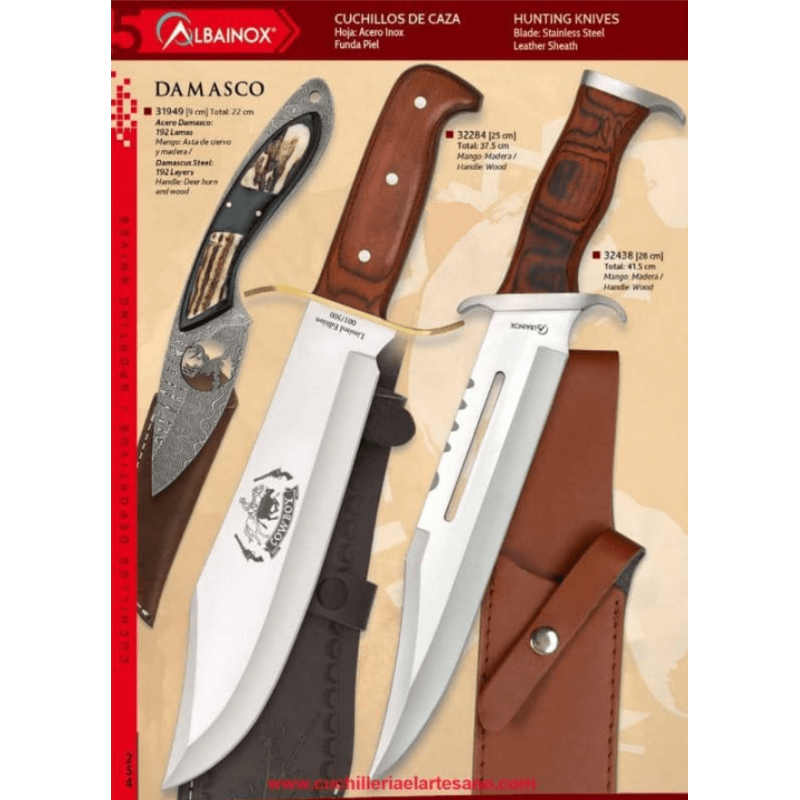 CUCHILLO DAMASCO O CUCHILLO DE MADERA
