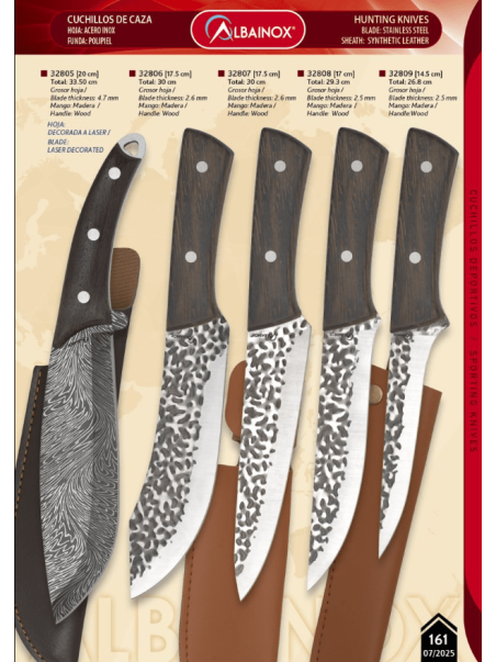 NOVEDAD CUCHILLO CAZA HOJA DECORADA LÁSER