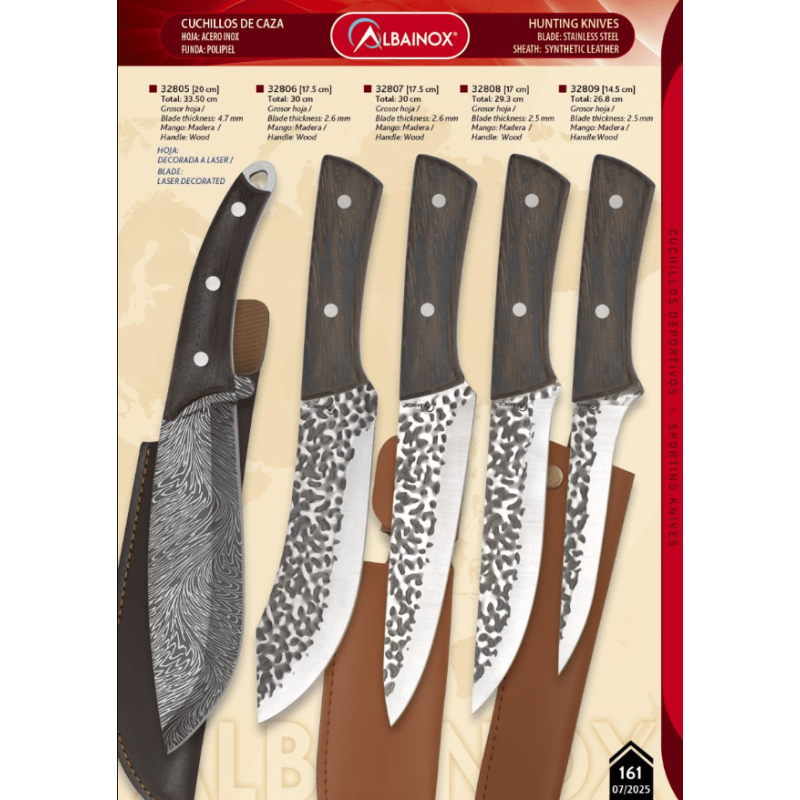 NOVEDAD CUCHILLO CAZA HOJA DECORADA LÁSER
