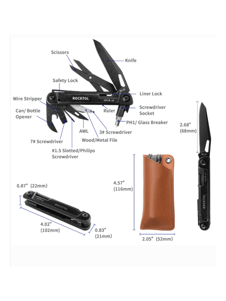 NOVEDAD NAVAJA MULTIUSOS GEN R LITE 75096 ROCKTOL