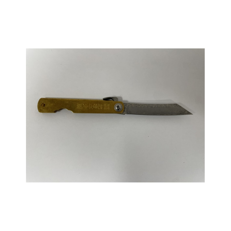 NAVAJA HIGONOKAMI DAMASCO LATÓN 895
