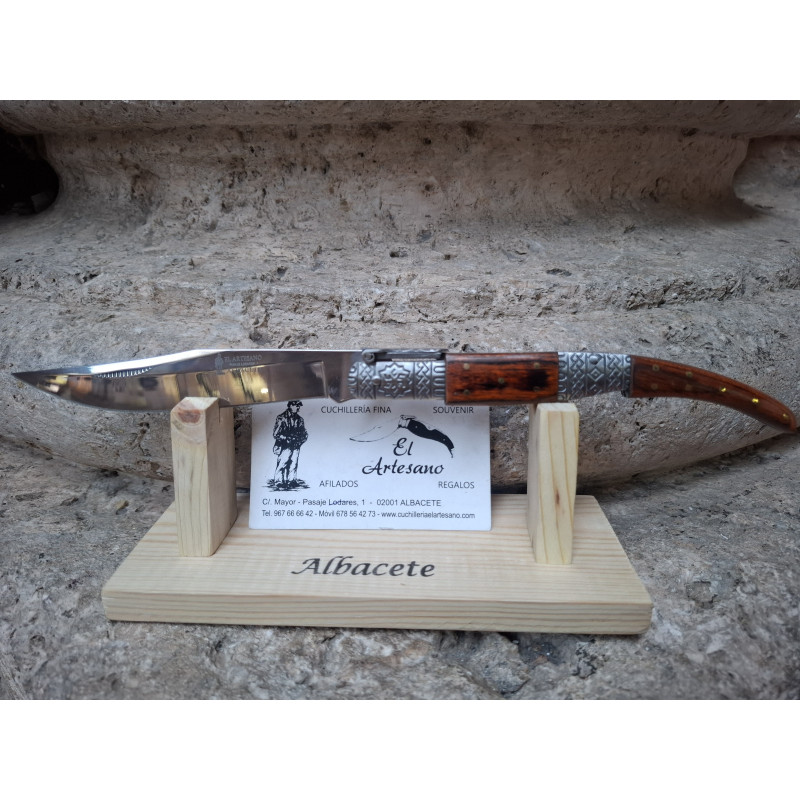 NAVAJA ÁRABE DECORADA MADERA ROJA Nº3