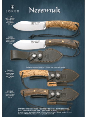 CUCHILLO NESSMUK JOKER ABEDUL O NOGAL