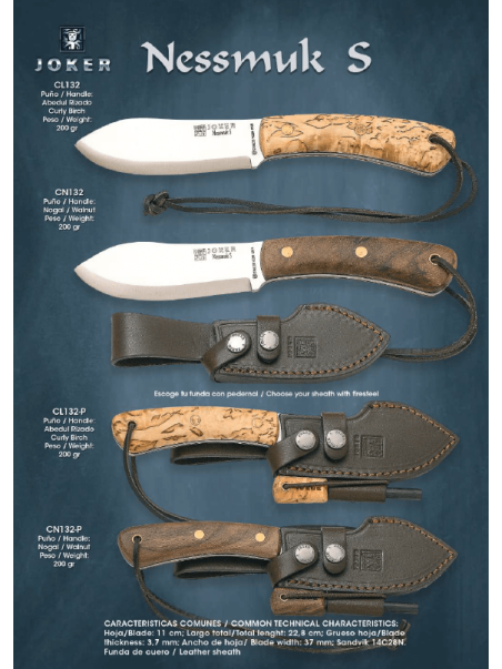 NOVEDAD CUCHILLO NESSMUK JOKER