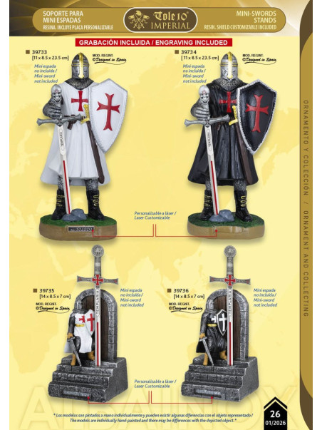 TEMPLARIO RESINA O TEMPLARIO Y EXPOSITOR