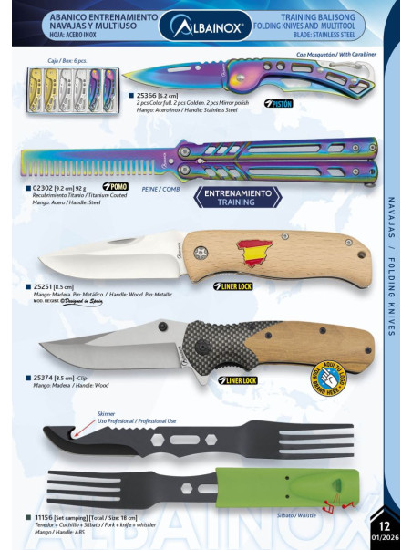 NAVAJA COLOR O NAVAJA PEINE O NAVAJA ESPAÑA  O  NAVAJA MADERA CUBIERTO