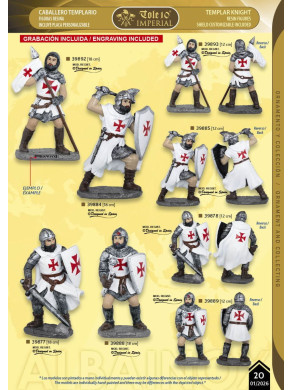 TEMPLARIO BLANCO Y ROJO RESINA