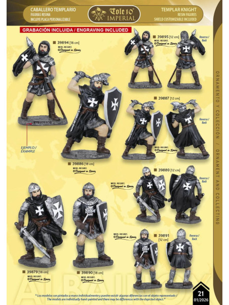 CABALLERO TEMPLARIO NEGRO Y BLANCO
