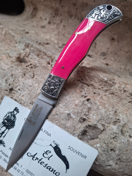 NAVAJA DECORADA ROSA 348