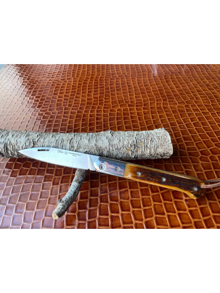 NAVAJA CABRITERA HUESO AMBAR Y ACERO NIETO