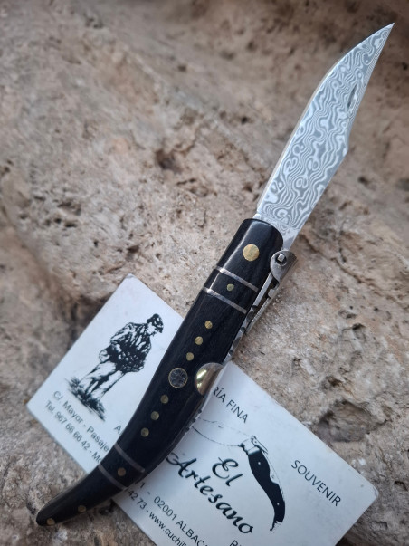 NAVAJA DAMASCO PUNTA DECORADA 849