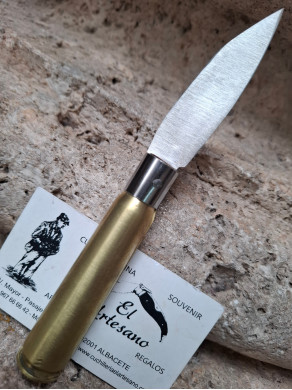 NAVAJA BALA EN LATÓN ARTESANA