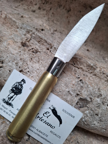 NAVAJA BALA EN LATÓN ARTESANA