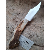 NAVAJA PUNTA DE CIERVO CON ROSETA ARTESANAL