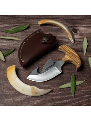 CUCHILLO DESOLLADOR CUDEMAN BEAR CLAW 139-L OLIVO