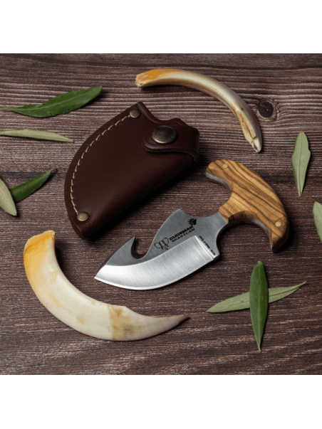 CUCHILLO DESOLLADOR CUDEMAN BEAR CLAW 139-L OLIVO