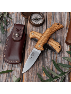 NOVEDAD NAVAJA GALATEA 325-LF OLIVO CON FUNDA CUDEMAN