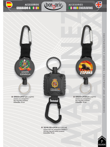 LLAVERO EXTENSIBLE CON MOSQUETÓN