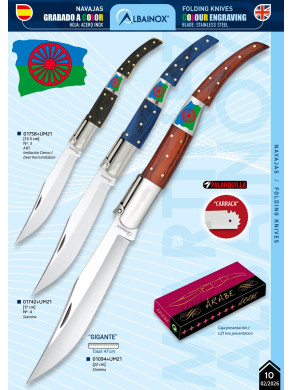 NAVAJA ÁRABE GRABADO COLOR BANDERA GITANA