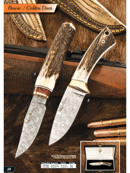 CUCHILLO BOWIE-COLIBRI DAMASCO