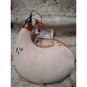 BOTA VINO PEZ CURVA 1 1/2 CLARA PIEL DE CABRA