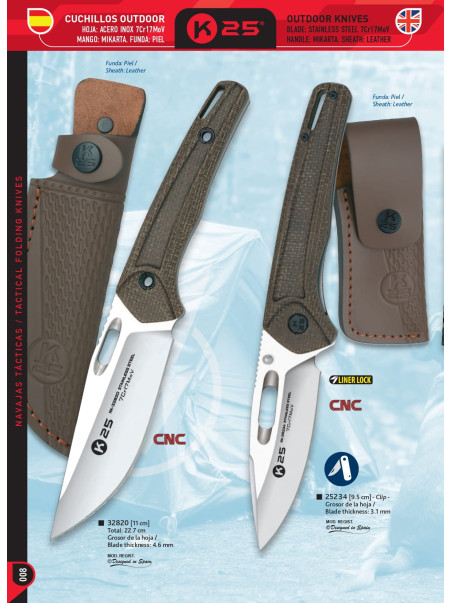 NOVEDAD CUCHILLO O NAVAJA OUTDOOR K25 MIKATA CARAMELO