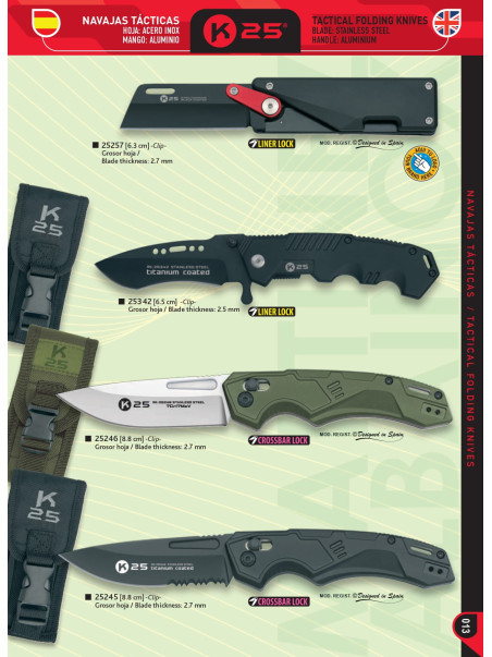 NOVEDAD NAVAJA TÁCTICA K25 CON FUNDA