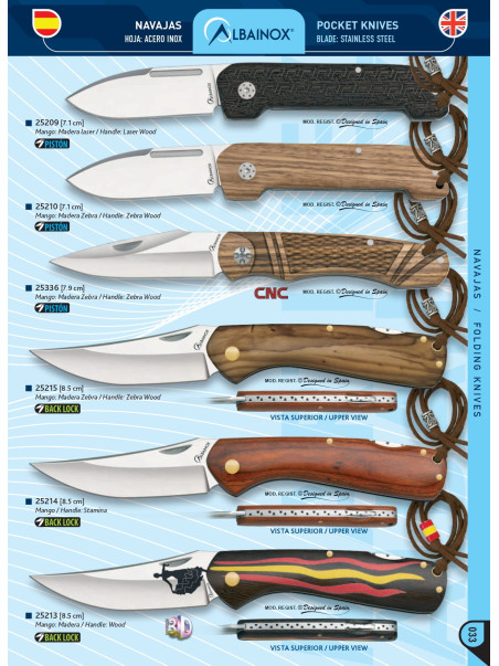 NOVEDAD NAVAJA CAZA MADERA