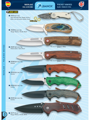 NAVAJA DE CAZA MADERA STAMINA O ZEBRA