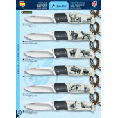 NOVEDAD NAVAJA CAZA MANGO ACRÍLICO ANIMALES