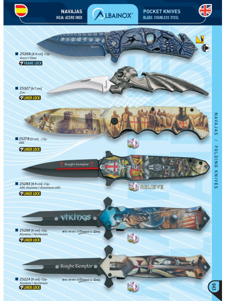 NOVEDAD NAVAJA FANTASÍA DECORADA EN 3D