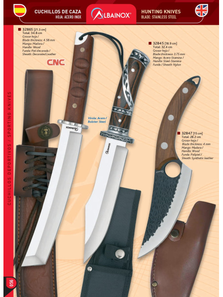 NOVEDAD CUCHILLO CAZA MANGO MADERA
