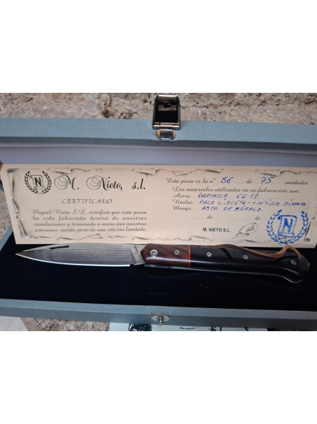 NAVAJA CABRITERA DAMASCO VG10 BÚFALO NIETO