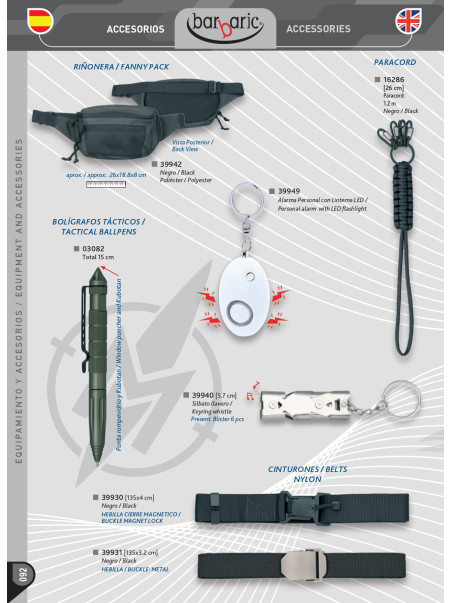NOVEDAD RIÑONERA, PARACORD, BOLÍGRAFO, ALARMA O CINTURÓN