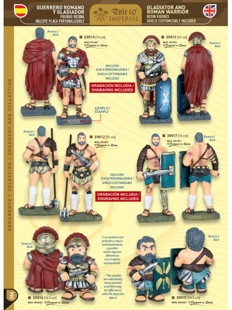 FIGURA RESINA GUERRERO ROMANO O GLADIADOR