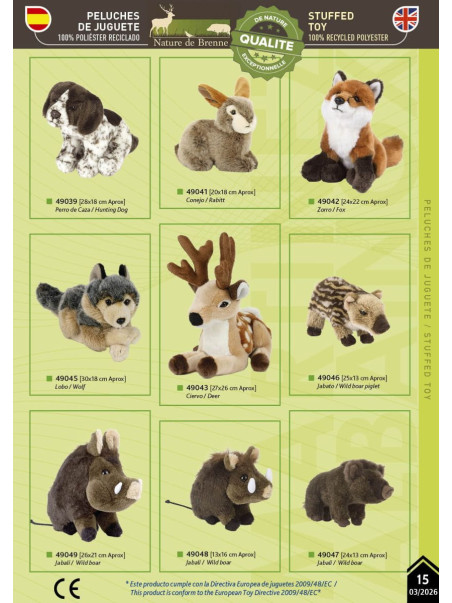 NOVEDAD PELUCHE ANIMAL 100% POLIÉSTER RECICLADO