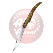 NAVAJA ÁRABE CARRACA THIRD N5AQ1 DAMASQUINO 13 CM