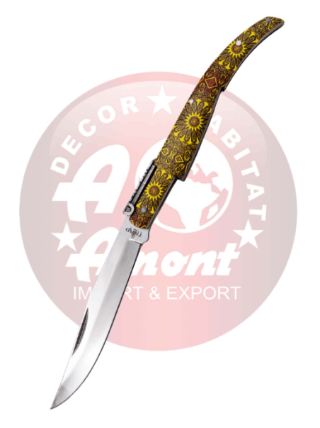 NAVAJA ÁRABE CARRACA THIRD N5AQ1 DAMASQUINO 13 CM