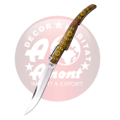 NAVAJA ÁRABE CARRACA THIRD N53Q1 DAMASQUINO 11 CM