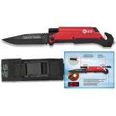 NAVAJA TÁCTICA K25 ROJA Y NEGRA 19451