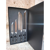 JUEGO DE 4 CUCHILLOS COCINA FORJADO