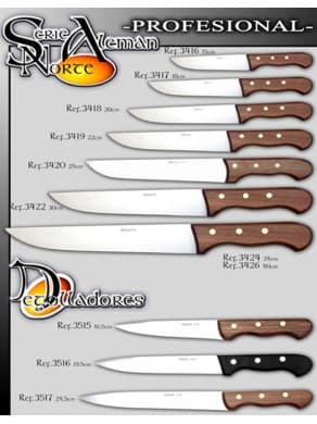cuchillos profesionales y degolladores