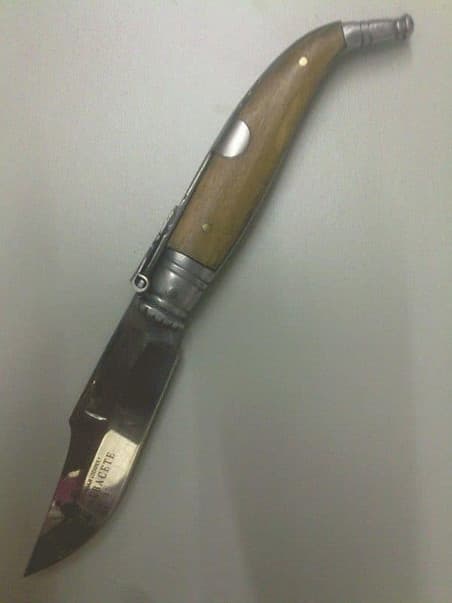 Penknife Albacete olive wood