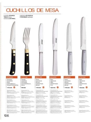 cuchillos de mesa