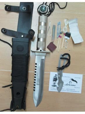 NOVEDAD CUCHILLO DE SUPERVIVENCIA COMBAT II PLATA