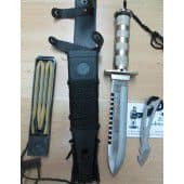 NOVEDAD COMBAT KING II PLATA CUCHILLO DE SUPERVIVENCIA COMBAT II PLATA