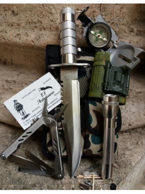 kit de supervivencia con cuchillo