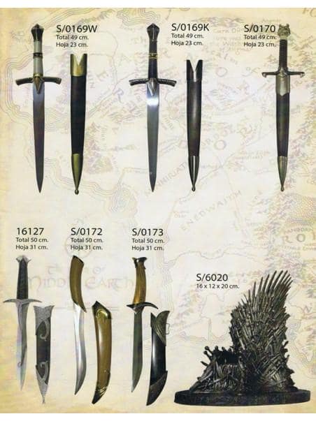 ESPADA DE J. DE TRONOS O S. DE LOS ANILLOS