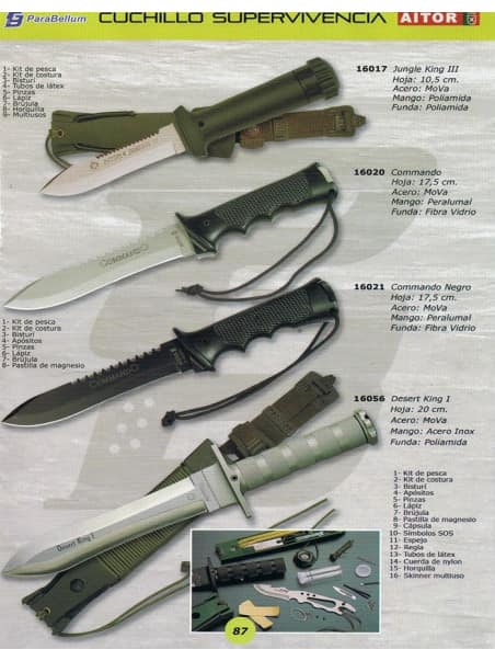 Cuchillos de supervivencia