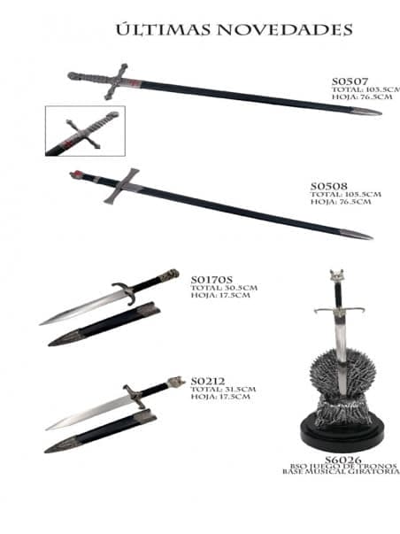 NOVEDAD ESPADA RÉPLICA  ASSASINS CREED O J DE TRONOS